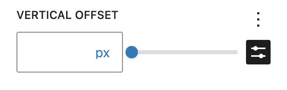 Screenshot of vertical Range Unit Control offset slider