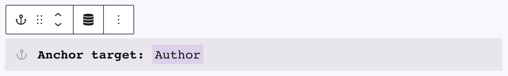 Screenshot of using a Dynamic Tag as Anchor name.