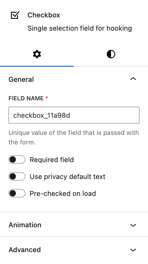 Screenshot of the Settings tab, explained in the following paragraphs.