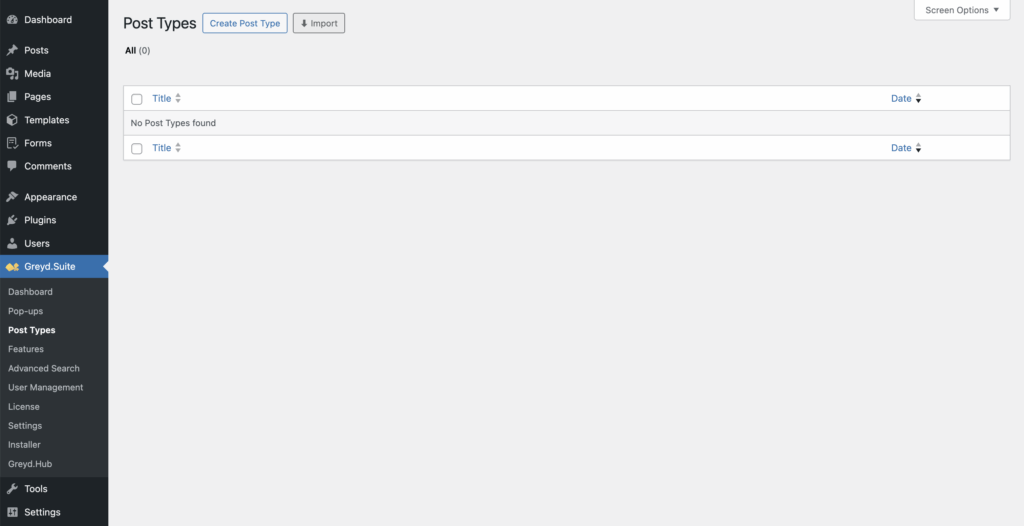 Post Types - Greyd.Suite Documentation