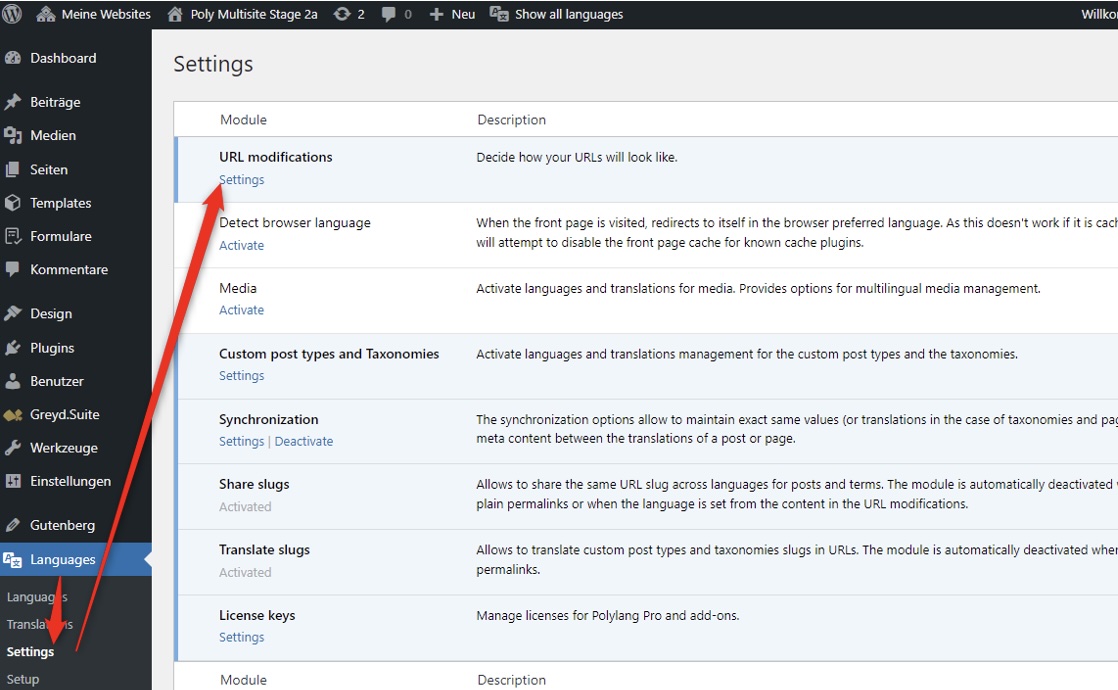 URL Modification Settings