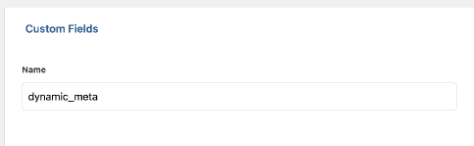 Screenshot of custom fields