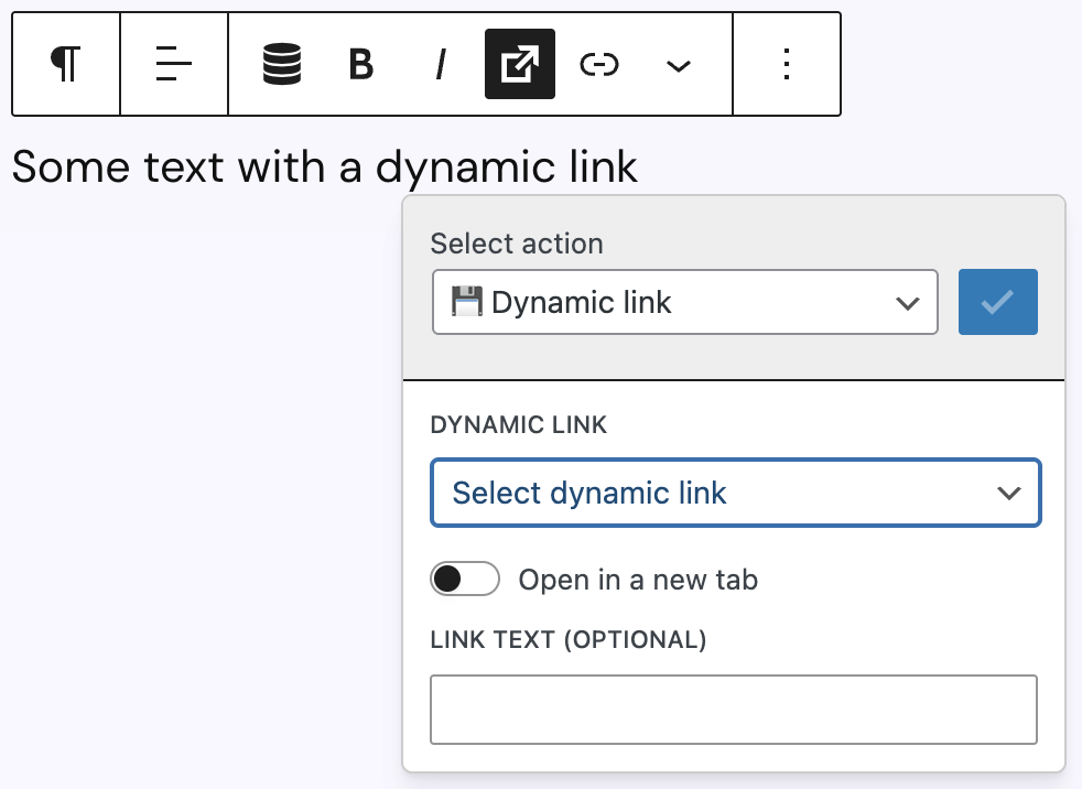 Screenshot of Dynamic Link Trigger, explained in the previous paragraph.
