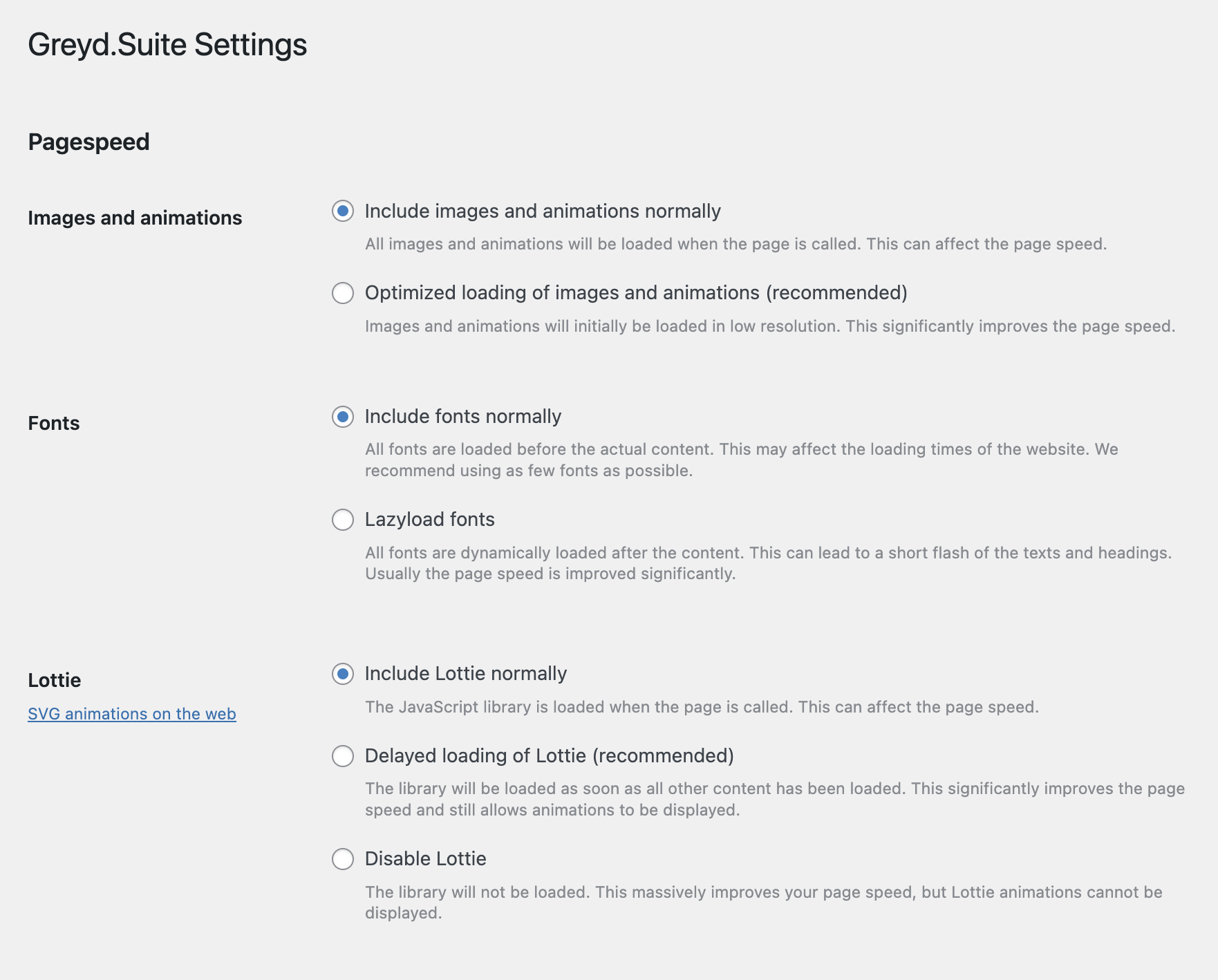 Screenshot of the Settings page, explained in detail in the article.