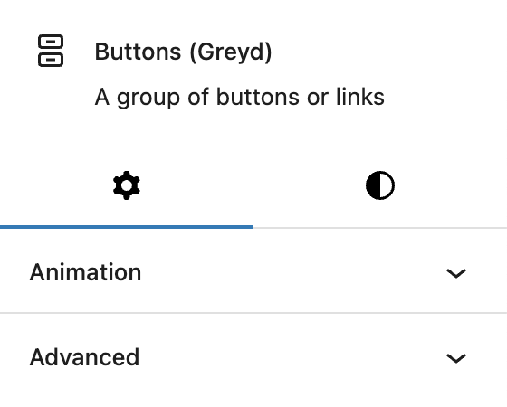 Screenshot of the settings sidebar, explained in the following paragraph.