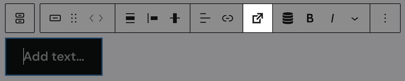 Screenshot of the additional Trigger Button in Button Toolbar.