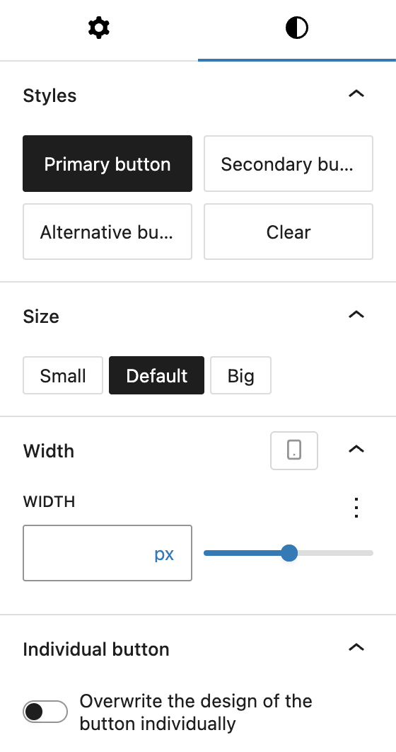Screenshot of the styles sidebar, explained in the following paragraphs.